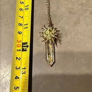 Gold Sunburst Pendant Necklace